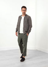 Load image into Gallery viewer, Leather Bomber Jacket in Dust